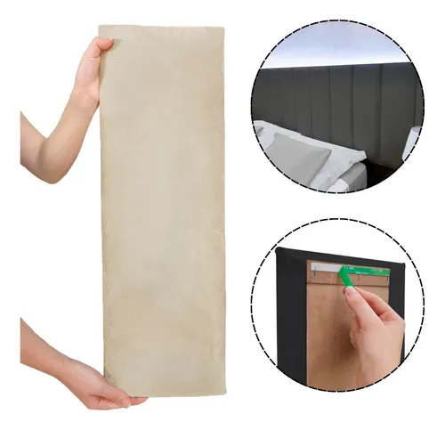 comprar Cabeceira Cama Solteirão 6 Módulos Adesivos Adaptação P\u002F Led