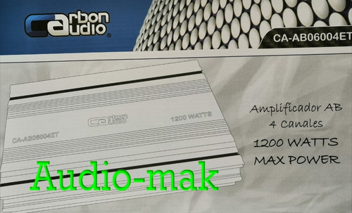 Imagen 4 de 6 de Amplificador Carbon Audio 4 Canales Clase Ab 1200 Watts