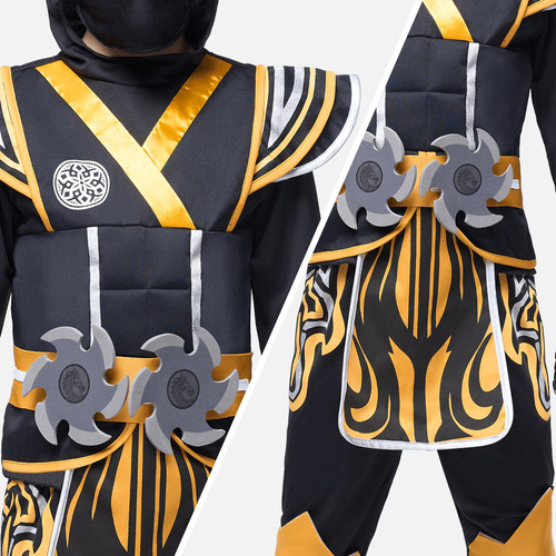 Disfraz De Ninja Dorado Para Niños, Disfraz De Ninja