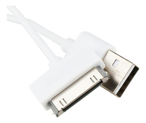 Cable cargador de datos USB de 30 pines para iPhone 2, 3, 4, 4s, iPad 2 3, color blanco