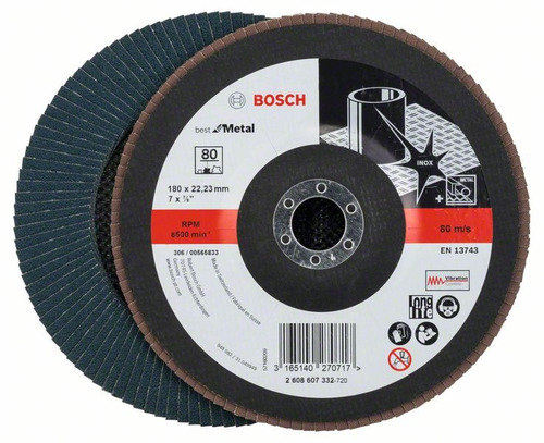 Disco Flap 7'' Gr80 Para Metal Bosch