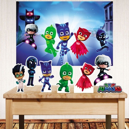 Kit Festa Painel E Displays Decorações Infantis Pj Masks