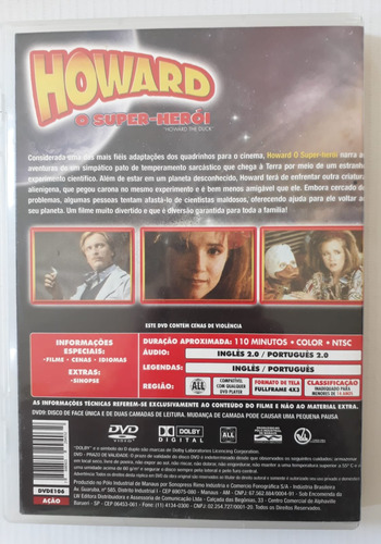 Dvd Howard O Super Herói - George Lucas - Original (Usado)