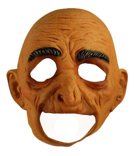 Imagen 3 de 5 de Máscara De Látex Viejito Old Man Sin Barbilla