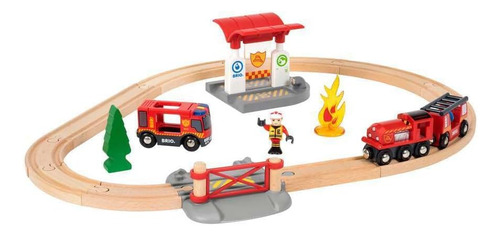 Brio 33815 Set De Bomberos De Rescate | Juego De Juguetes De