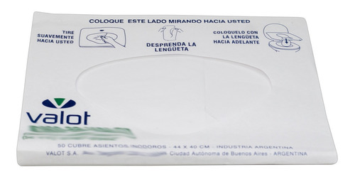 Protectores Asiento De Inodoro Descartables Caja X 500 Valot