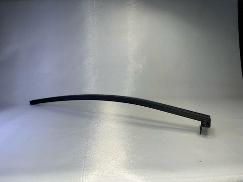 Suporte Braço Para Refletor Led Fachada Base L Curvado 60cm Cor Preto