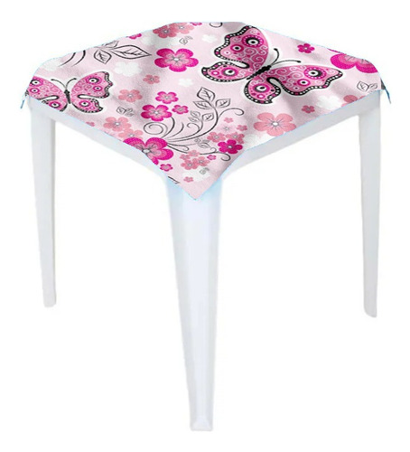 10 Toalhas De Mesa De Tnt Borboleta Rosa Supper - 70x70cm