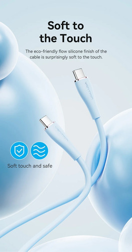 Cabo USB C Fast Charge 1,5 m 5a 100 w Pd Silicone Vention Pink