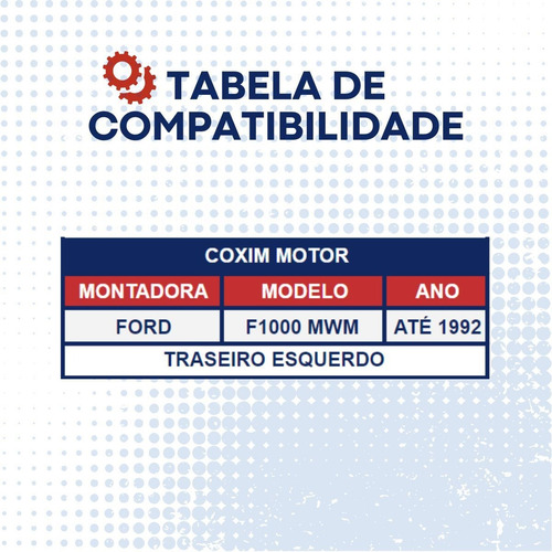 Coxim Motor Traseiro Lado Volante (esq) F1000 Mwm Até 1992
