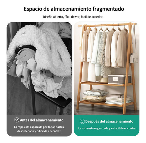 Percha De Suelo Con Balda Percha De Madera Moderna 118cm Amarillo