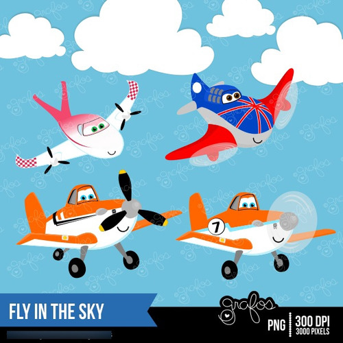 Kit Imprimible Piloto Aviones Disney Imagenes Clipart Cod 2