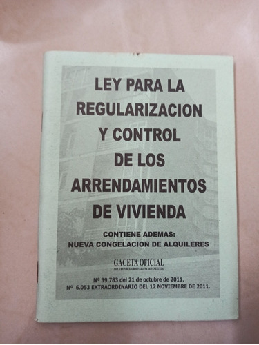 Ley Para La Regularización Y Control De Los Arrendamiento Vi