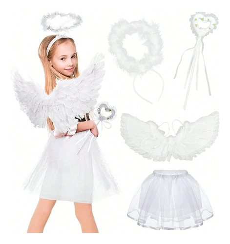 Hada Alas De Ángel Cosplay Adulto Niños Disfraz,vestidos De Princesa