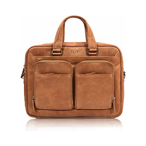 Eské Colton 15 Genuine Leather Laptop/macbook Bag F...