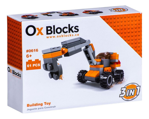 Set Para Construir Ox Construcción Ox Blocks 61 Piezas 