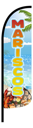 Funda Para Bandera Publicitaria Aguachile Amarilla/azul(4x1)