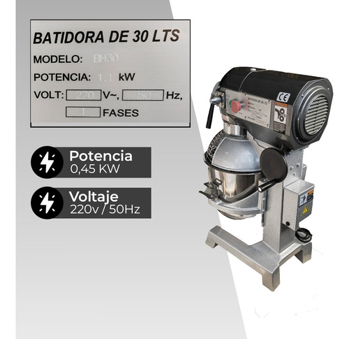 Batidora Amasadora Planetaria Industrial 30l Ascada