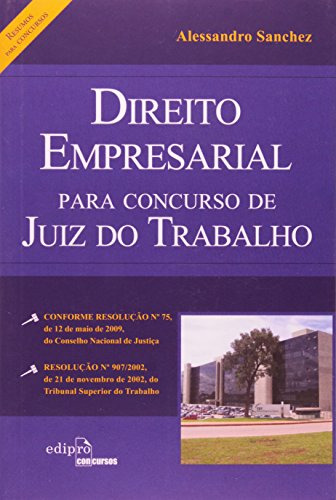 Libro Direito Empresarial Para Concurso De Juiz Do Trabalho