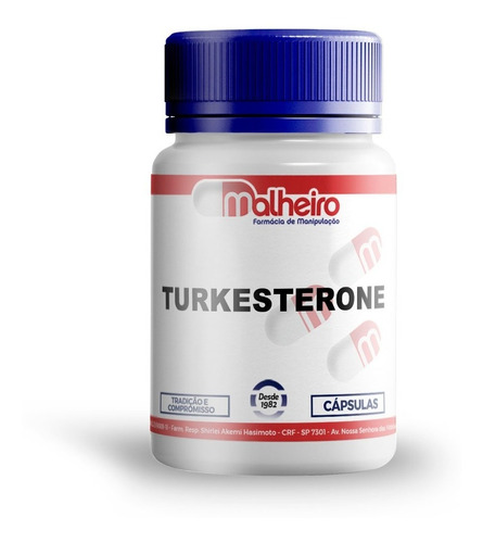 Turkesterone 500 Mg 120 Cápsulas Sabor Sem Sabor