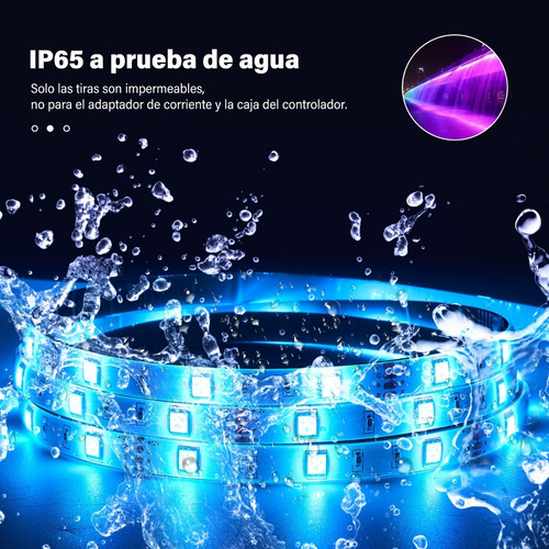 Imagen 5 de 7 de Tiras Led/rgb Bluetooth 5m Luces Decorativas Mando A Distanc