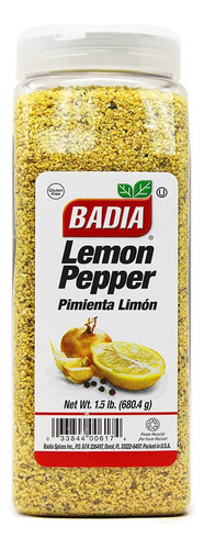 Badia Condimento Limón Y Pimienta 680.4g Usa Kosher Sin Tacc