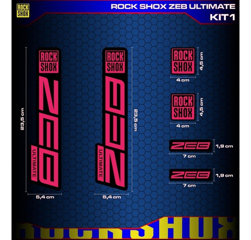 Rockshox Zeb-1 Sticker Para Horquilla De Bici Downhill