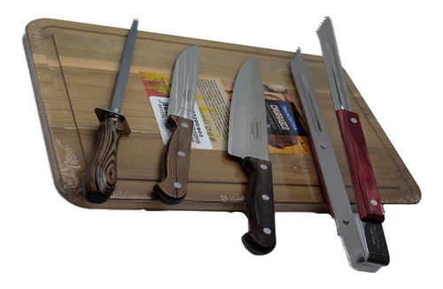 Cuchillos Para Asado Polywood Kit De 6 Piezas Tramontina Color Marrón oscuro