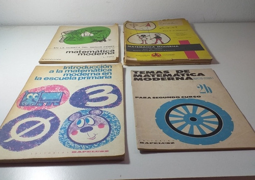 Lote De 4 Libros Matematica Moderna #e1 (Usado)