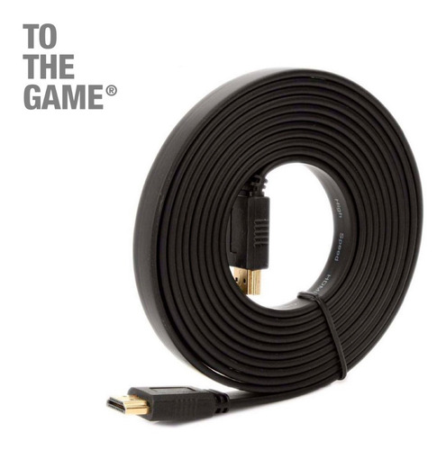 Imagen 3 de 5 de Cable Hdmi 4k Plano 3mts 1.4 High Speed 3d Skyway Oro Hd