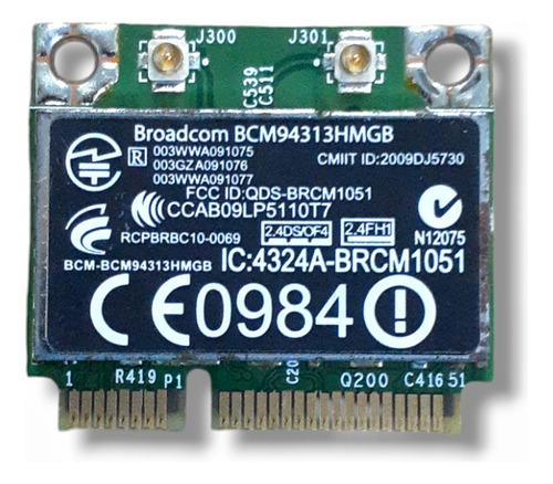 Placa Red Wifi Broadcom Bcm94313hmgb. (Usado)