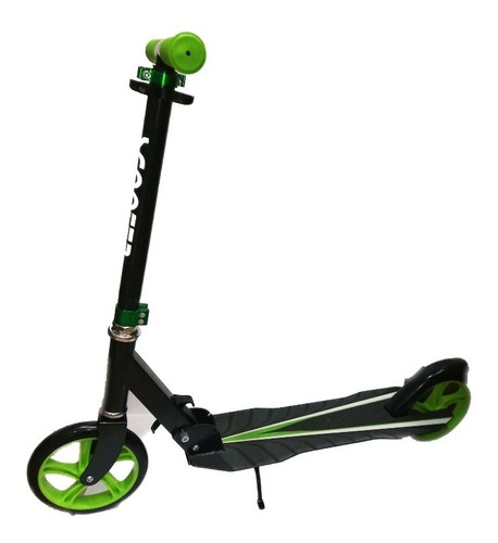 Scooter Para Adulto Plegable De Metal 100 Kg 2 Ruedas Color Verde