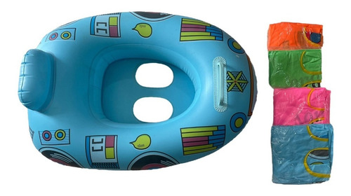 Inflable Patitas Salvavidas Flotador Alberca Infantil Bebe Naranja