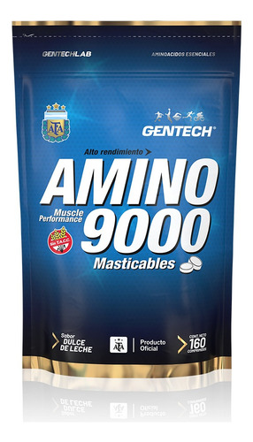 Amino Gentech 9000 160 Comp. Mastic Sin Tacc  Dulce De Leche