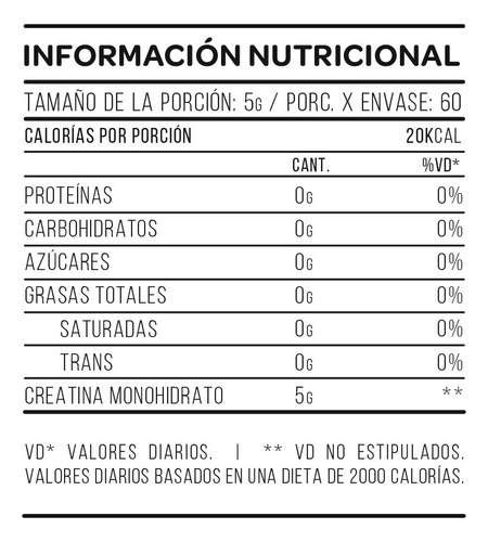 Suplemento en polvo Star Nutrition Creatina 100% Pura en pote de 300g