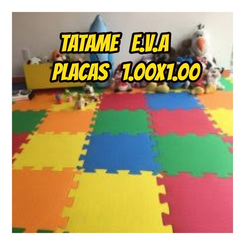 Imagem 2 de 9 de Tatame Eva Placas P/forrar Chão Kit C/12 De Um Metro+brinde