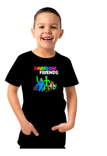 Playera Rainbow Friends Brilla En La Oscuridad De Colores!