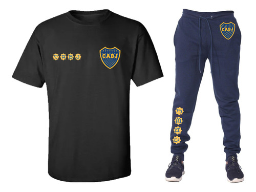 Conjunto Remera + Pantalón Jogging Boca Juniors - Mod_01