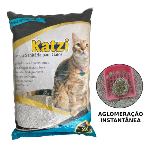 Areia Sanitária Para Gatos 4kg Com Controle De Odores