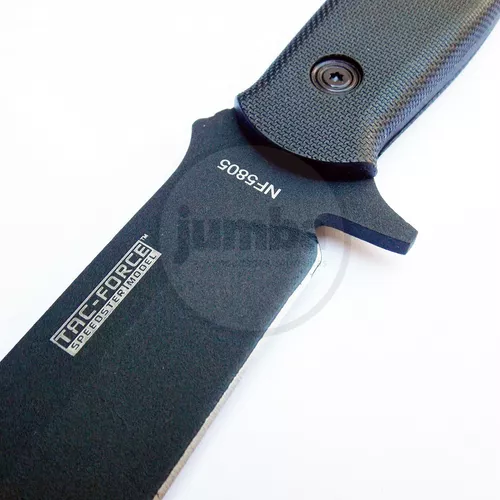 CUCHILLO TACTICO NEGRO CON FUNDA