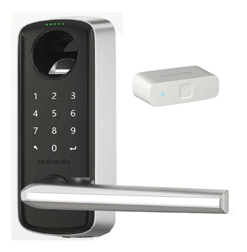 Cerradura Ultraloq Lever + Bridge Huella Clave Wifi Airbnb