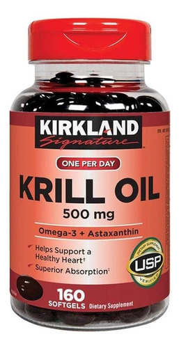 Aceite De Krill Omega 3+ Astaxantina 160 Cáps