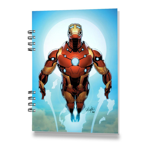 Imagen 1 de 2 de Bitacora Sketchbook B5 Iron Man 50 Hojas Opalina 220 Grs
