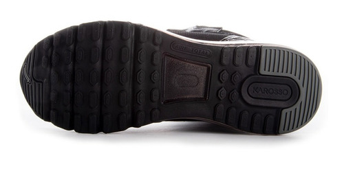 Imagen 5 de 6 de Tenis Deportivo Karosso Grabado Suela De Aire Negro 7543