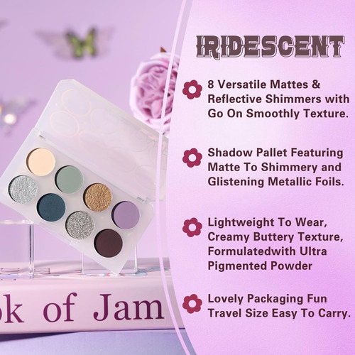 Ucanbe Paleta De Maquillaje De Sombra De Ojos, 8 Colores Bri