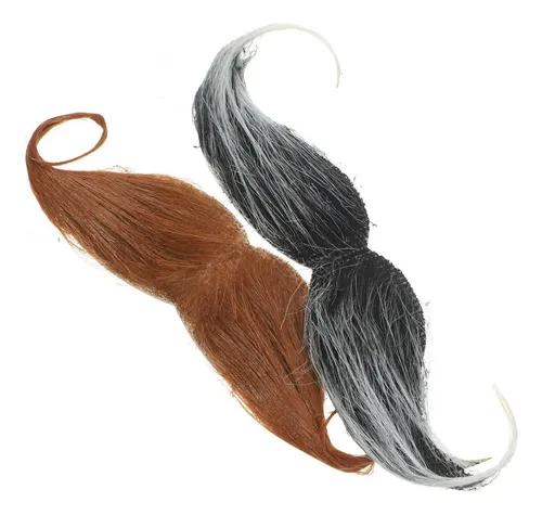 Bigote Postizo Negro Autoadhesivo | 4 Piezas Realistas Para Disfraces | Ideal Para Halloween, Carnaval Y Teatro