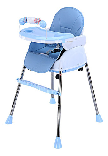 Silla Comedor Para Bebe 3 En 1 Azul Y Rosa