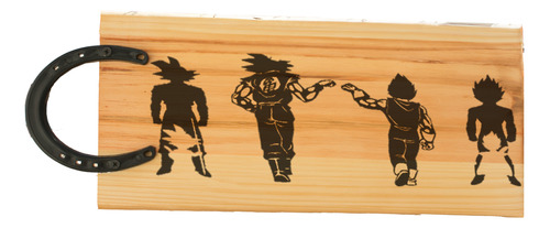 Tabla Picada De Madera Con Herradura Vegeta Goku Dragon Ball