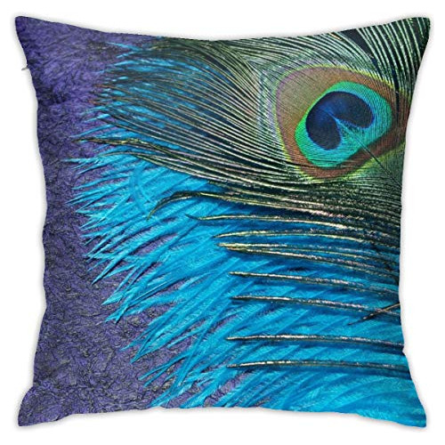 Fundas De Almohada Decorativas De Pavo En Tonos Morados...