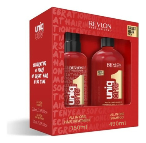 Uniq One Revlon Leave In 150ml + All In One Shampoo 490ml